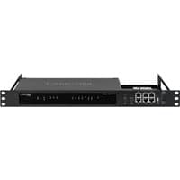 Black LANCOM CPE blackline Rack Mount Plus with multiple Ethernet ports and LED indicators on front panel.