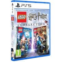 PS5 game case for LEGO Harry Potter Collection, featuring colorful LEGO characters and Hogwarts in the background.