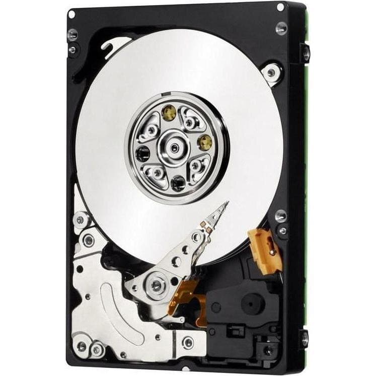 Lenovo 00YK587 internal hard drive with a sleek black casing, silver circular disk, and metallic components, featuring a 600 GB capacity and 10,000 RPM speed.