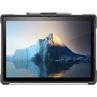 Black Lenovo tablet case for 12" device, featuring a rugged design with a stylus holder on top.