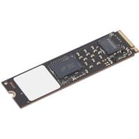 Black Lenovo 512 GB M.2 PCIe 4 SSD with exposed chips and gold connector edge.