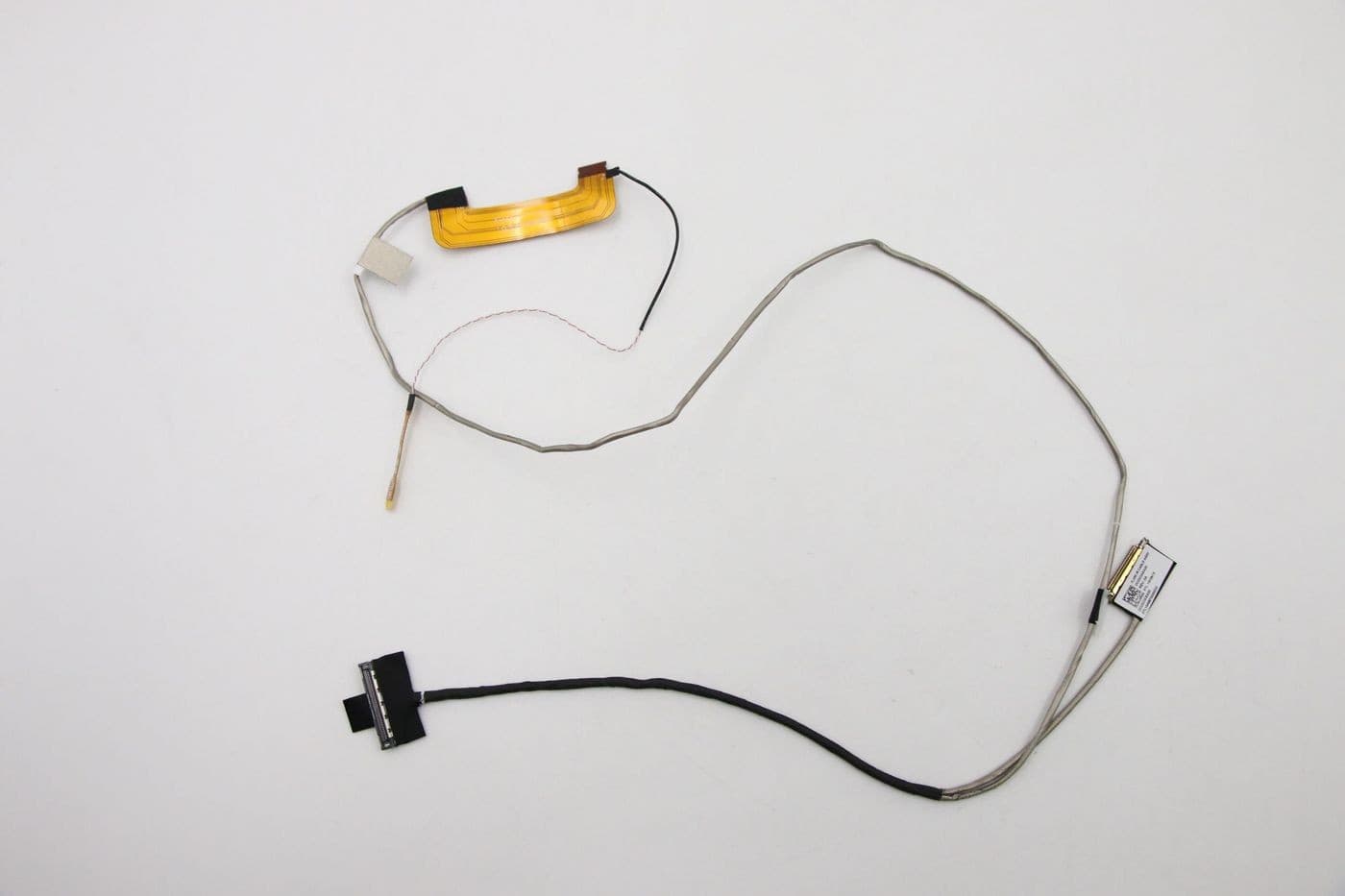 Lenovo CLE Fl490 EDP No Ouch IR features a flexible, thin orange strip with wires attached, including a black connector and a small rectangular module, all on a white background.
