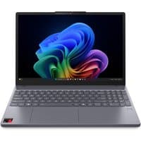 Grey Lenovo IdeaPad Slim 3 laptop with 15.3" display, sleek design, backlit keyboard, and Windows 11 interface.