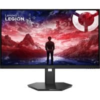Lenovo Legion 27-inch monitor with slim bezels, black stand, and vivid landscape display.