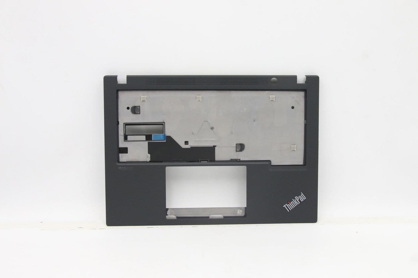 Black Lenovo Servl 1.0 Notebook Cover with a sleek design, featuring a silver ThinkPad logo, a textured surface, and a cutout for the laptop's touchpad.