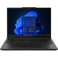 Black Lenovo ThinkPad X13 Gen 4 laptop with AMD Ryzen 5, featuring a 33.8 cm display and sleek design.