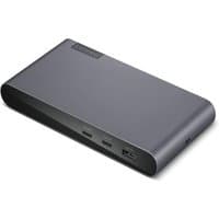 Grey Lenovo USB-C dock with two USB 3.2 Gen 2 Type-C ports and sleek rectangular design.