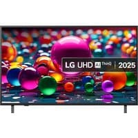 LG 50-inch 4K Ultra HD Smart TV with thin black bezel, vibrant screen display, and Wi-Fi connectivity.
