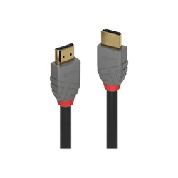 Black and grey 20m HDMI cable featuring HDMI-a plugs with gold connectors and textured grey grips, designed for high-quality audio and video transmission.