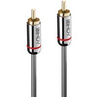 Lindy 2m digital phono audio cable, Cromo Line, with silver connectors, gold-plated tips, and red accents.