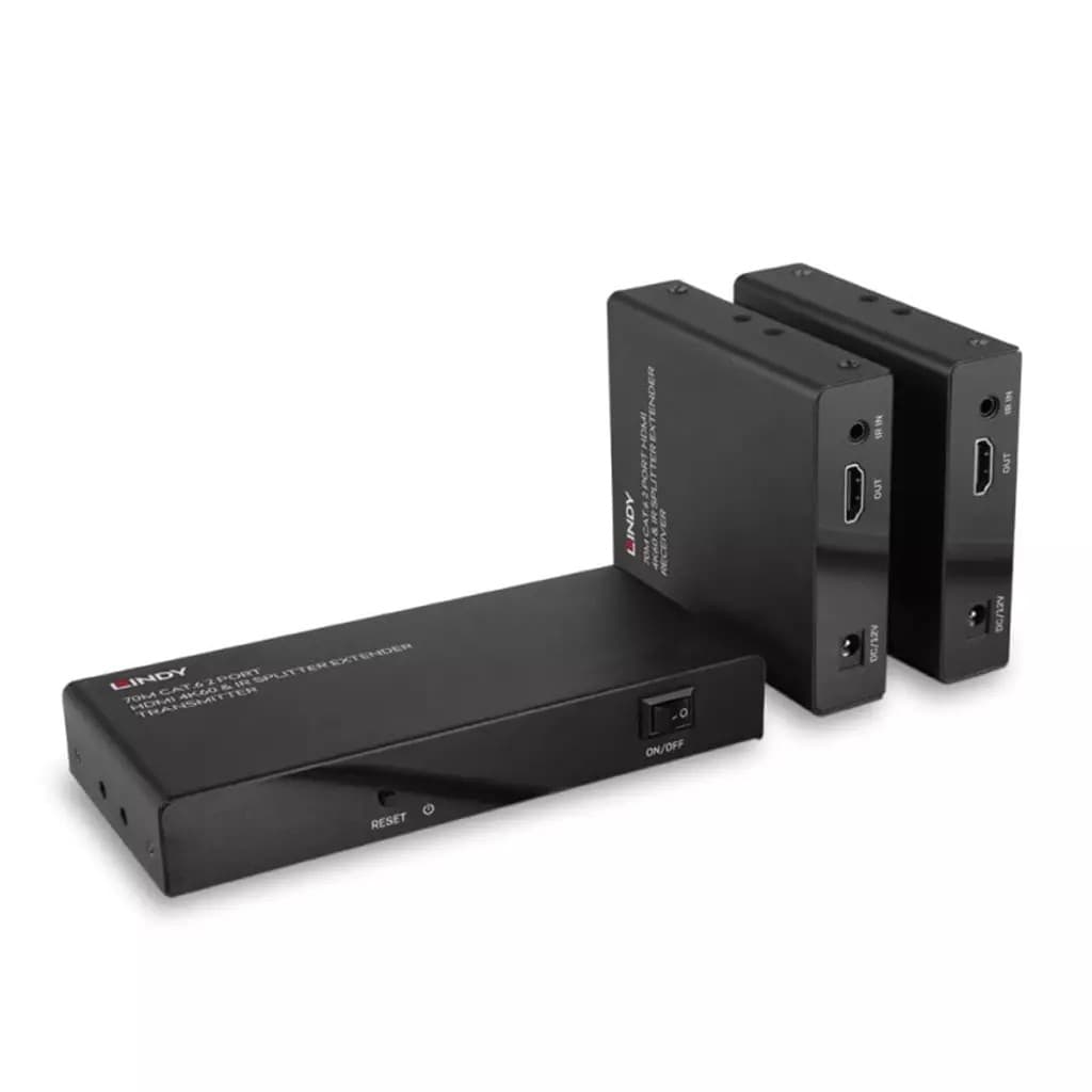 Lindy 70m Cat.6 2 Port HDMI 4K60 & IR Splitter Extender - image 2