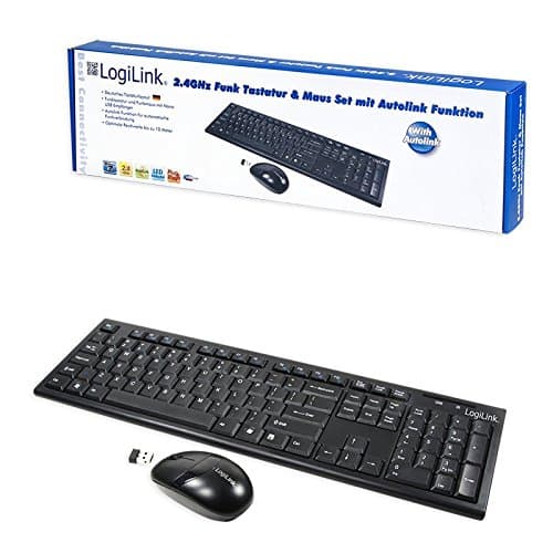 LogiLink ID0104 keyboard Mouse included Office RF Wireless QWERTZ Blac - image 2