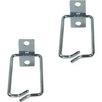 Metal LogiLink OR0002 cable ring with rectangular loop and mounting holes for rack organization.