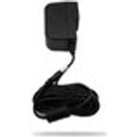 Black Logitech Power Adapter with attached cable, compact rectangular design, and rounded edges.