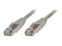 Grey 0.25 m Cat6 F/UTP networking cable featuring clear plastic connectors on both ends, designed for reliable data transmission.