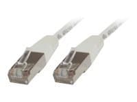 White 0.5 m Cat6 F/UTP networking cable with clear plastic connectors on both ends, designed for reliable data transmission.