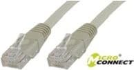 Grey Microconnect B-UTP615 networking cable, 15 meters long, featuring U/UTP (Unshielded Twisted Pair) design with clear plastic connectors on both ends.