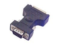Black Microconnect MONBG cable gender changer with HD15 DVI-I 24+5 pin connectors, featuring a sturdy plastic body and metal pins for secure connections.