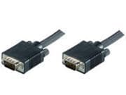 Black Microconnect MONGG3B VGA cable, 3 meters long, featuring D-Sub connectors on both ends, designed for video signal transmission.