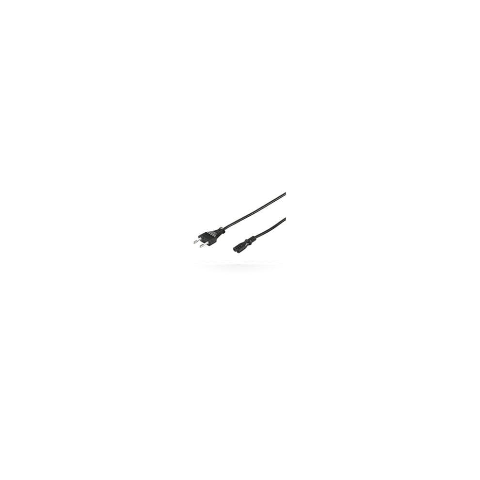 Black 5-meter power cable featuring a C7 coupler, designed for connecting devices with a durable, flexible material.