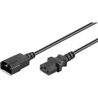 Black 5m Microconnect power cable with C13 and C14 couplers