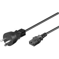 Black Microconnect 3m power cable with C13 coupler and three-prong plug.