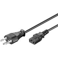 Black Microconnect power cable, 1.8m, with type J plug and C13 connector.