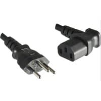 Black 1.8 m Microconnect power cable with C13 coupler and angled plug.