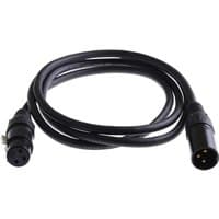 Black Microconnect PRO XLR cable, 10m length, with three-pin connectors on each end.
