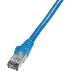 Blue 2-meter Cat6 F/UTP networking cable featuring a transparent connector with metal shielding for enhanced performance.
