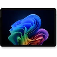 Microsoft Surface Pro 12" tablet with Snapdragon, 512 GB storage, black bezel, vibrant abstract screen display