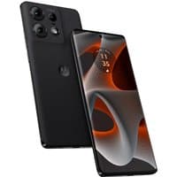 Black Motorola Edge 50 Pro smartphone, 6.67" display, triple rear cameras, sleek design, dual SIM 5G capability.