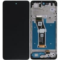Motorola Moto G04s LCD screen with black front display and exposed internal components on the back.
