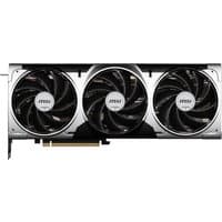 MSI GeForce RTX 5070 Ti graphics card, black with three cooling fans and silver accents, 16 GB GDDR7.