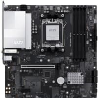MSI PRO B840M-P WIFI6E motherboard, black micro ATX with silver heatsinks, AM5 socket, and four RAM slots.