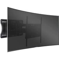 Curved TV spacer kit with black metal brackets for wall mounting, designed for ARC/CURVED TVs by MULTIBRACKETS.