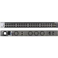 Grey NETGEAR M4300-48X 1U managed Ethernet switch with 48 ports and cooling fans on the rear panel.