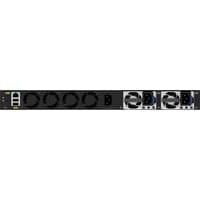 Black NETGEAR M4350-48G4XF switch with multiple Ethernet ports and dual cooling fans on the rear panel.