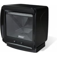 Black Newland FR80 Salmon barcode reader with a square design and glass front panel for 1D/2D scanning.