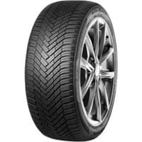 Nexen N blue 4 Season 2 tire, 215/60 R17 96H, black with V-shaped tread pattern and sleek alloy wheel.