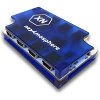 Blue Nexmosphere Xperience controller with 8 X-talk ports and USB, featuring a sleek, compact design.
