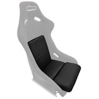 Black padded seat cushion designed for sim racing, featuring haptic feedback technology, compatible with Nitro Concepts IMMERSION racing seats.