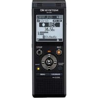 Black Olympus WS-883 voice recorder with LCD screen, control buttons, and built-in microphone.