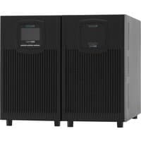 Black ONLINE USV-Systeme X2000BP UPS battery cabinet tower with dual units and digital display panel