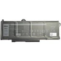 Dell 4C Battery PWS 64WHR, rectangular gray with labels and connector port on one side.