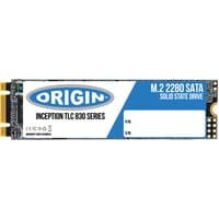 Origin Storage 480GB M.2 SATA SSD, blue and white label, 80mm length, 3D TLC technology.
