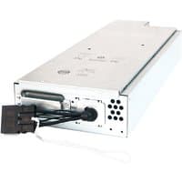 Rectangular silver UPS battery cartridge with black connectors and cables, designed for SMX2200RMLV2U.