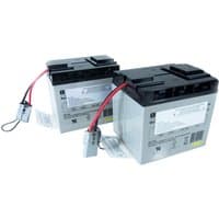 Dual gray Origin UPS Battery Cartridges RBC55 with black tops and red cables, compatible with SUA48XLBP.