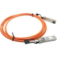 Orange Origin Storage active optical cable with silver connectors on both ends.