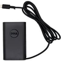 Black Dell Origin Storage RGF3F power adapter with USB-C connector and long cable, compact rectangular design.